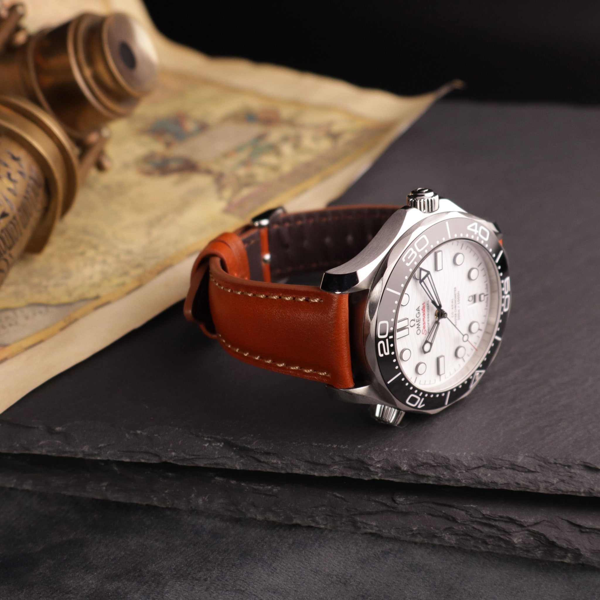 Cartographer™ Padded Leather Watch Strap