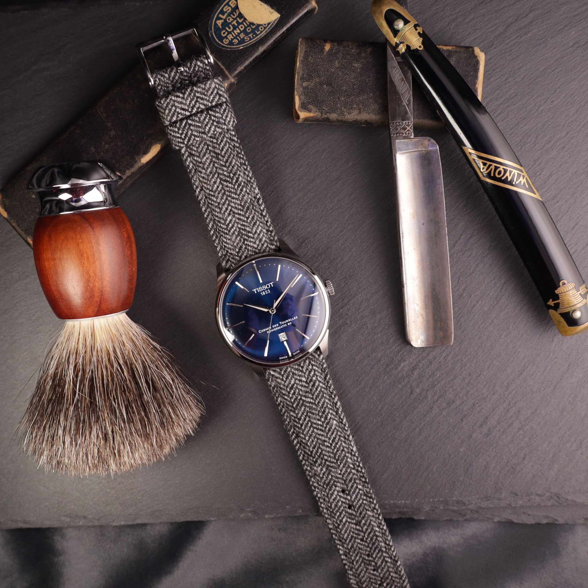 Highlander™ Herringbone Tweed Wool Watch Strap