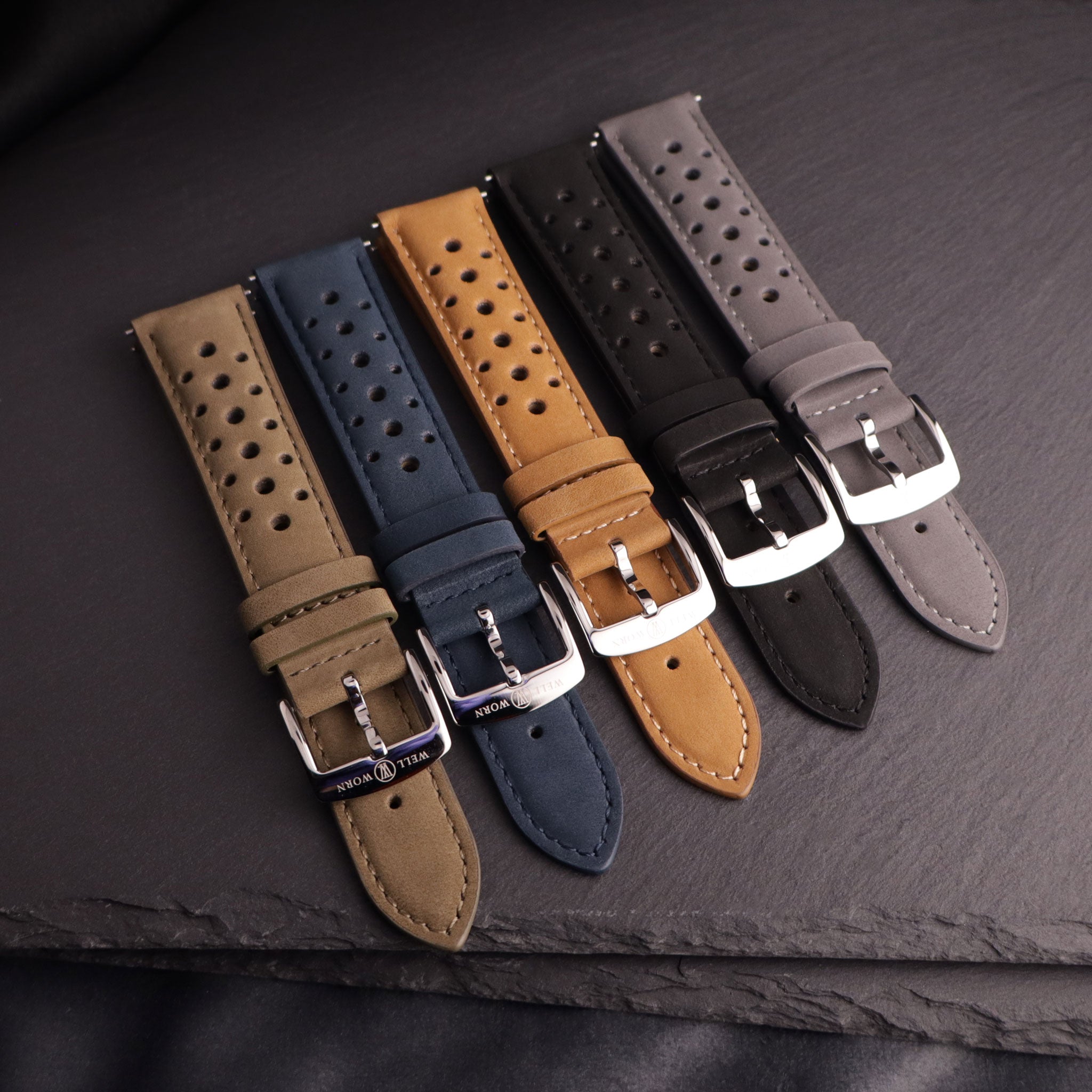 Autobahn™ Nubuck Leather Rally Watch Strap