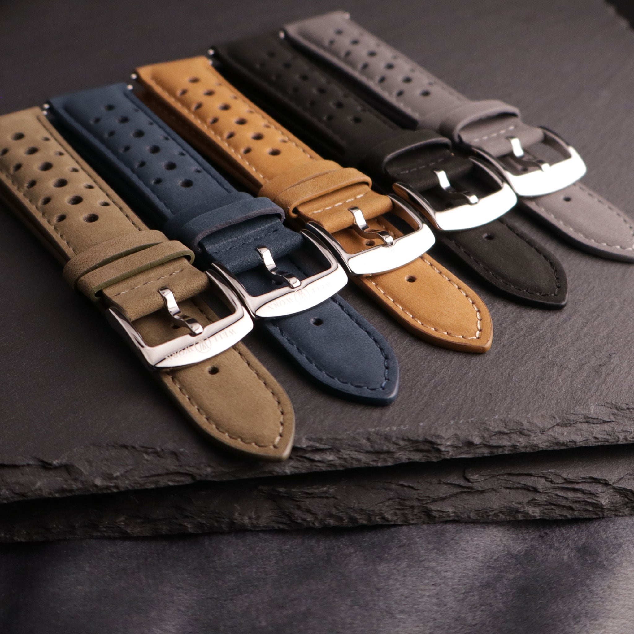 Autobahn™ Nubuck Leather Rally Watch Strap