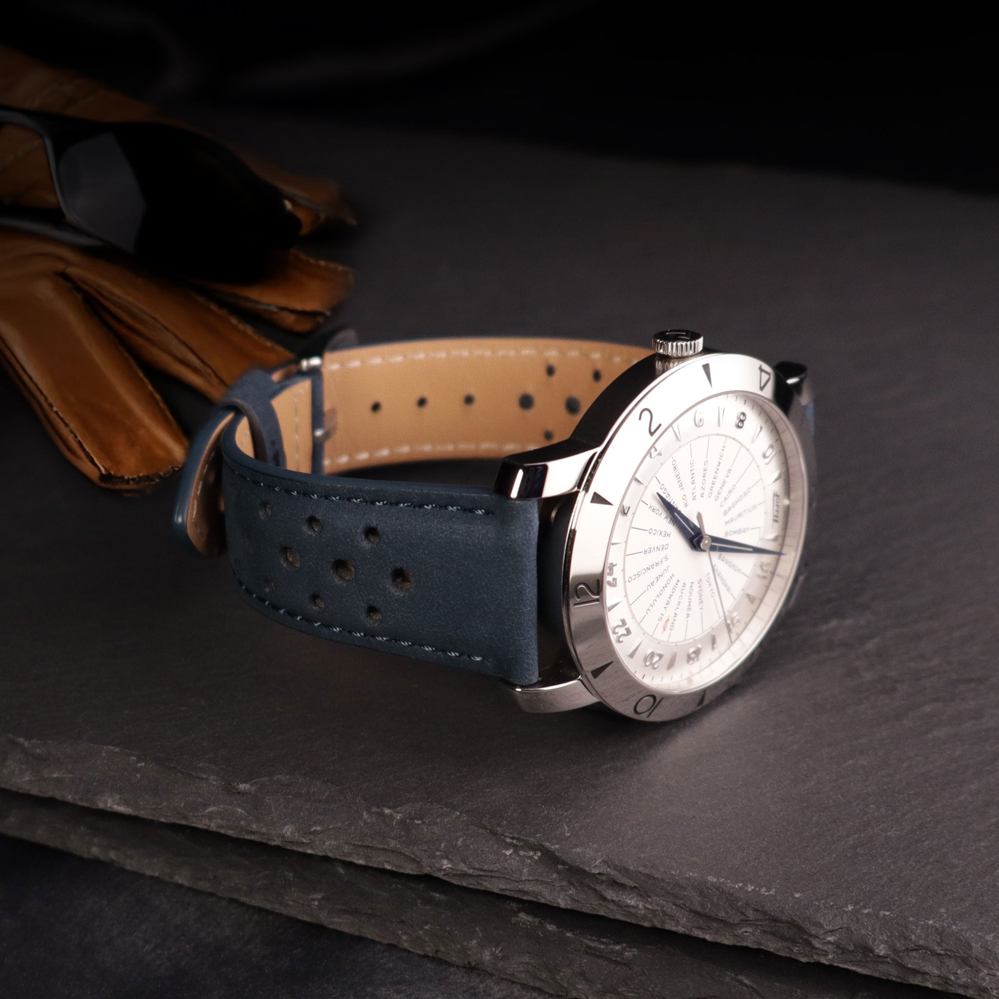 Autobahn™ Nubuck Leather Rally Watch Strap