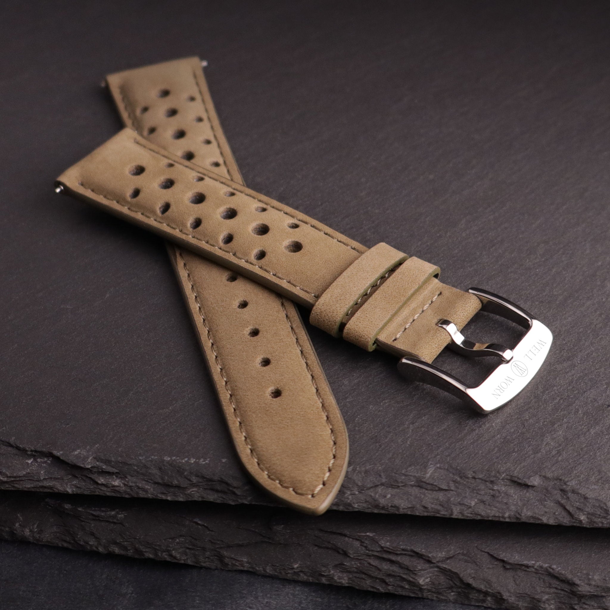 Autobahn™ Nubuck Leather Rally Watch Strap