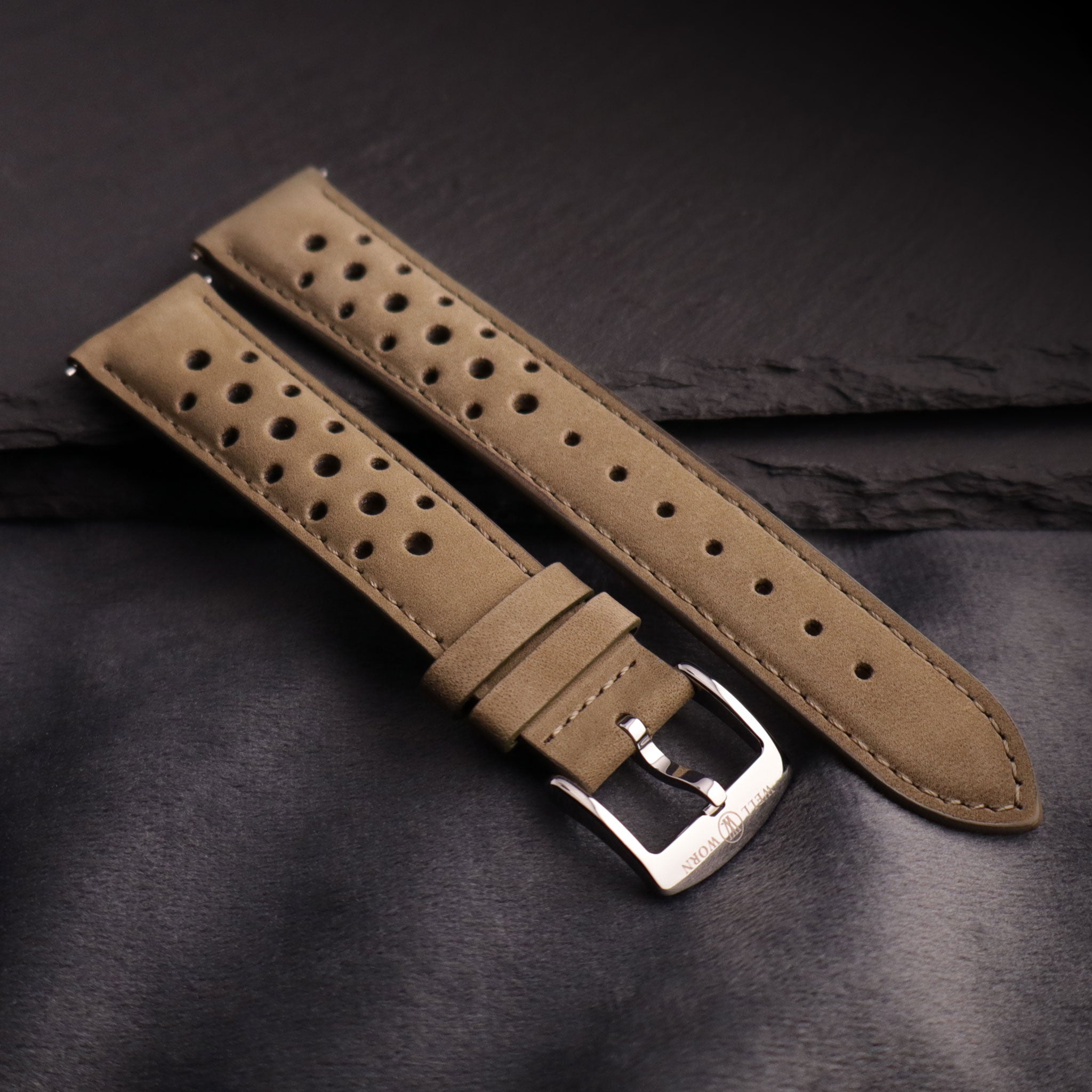 Autobahn™ Nubuck Leather Rally Watch Strap