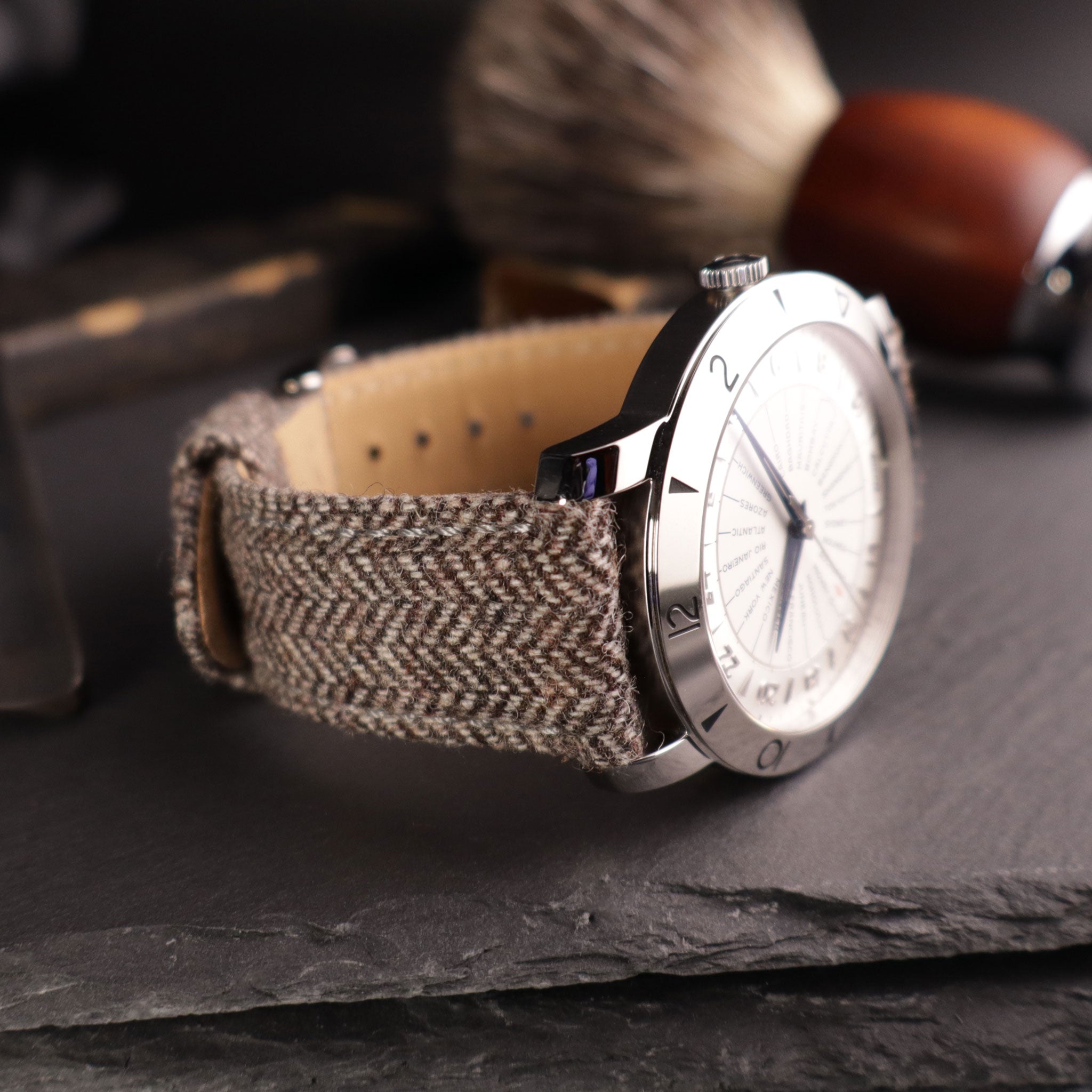 Highlander™ Herringbone Tweed Wool Watch Strap