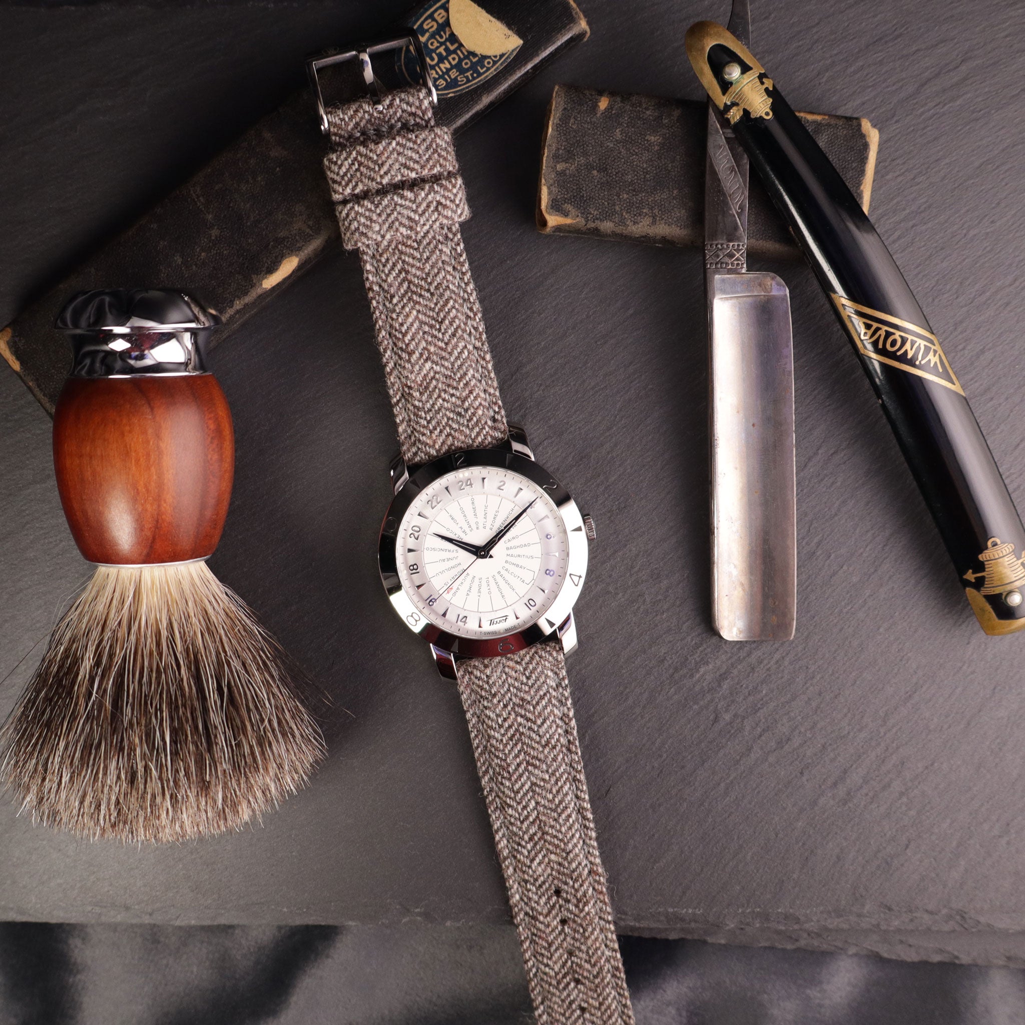 Highlander™ Herringbone Tweed Wool Watch Strap